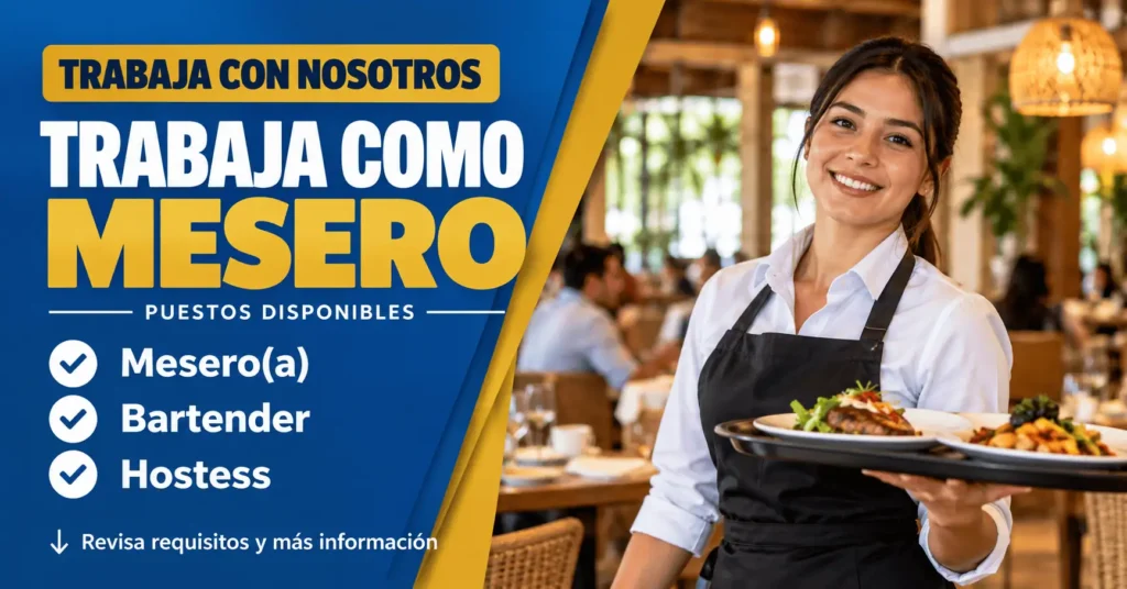 Trabajo como mesero en Costa Rica: requisitos y oportunidades