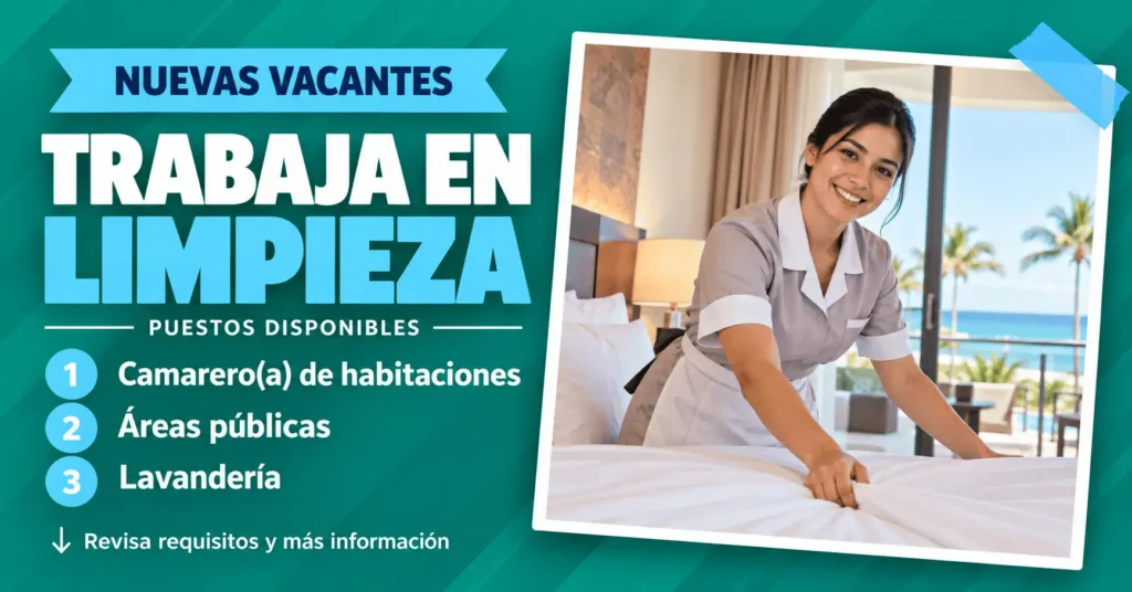 Empleos de limpieza y camarería en hoteles