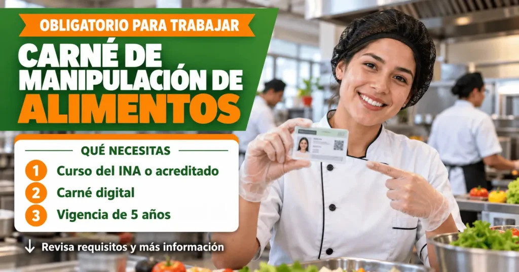 Curso de manipulación de alimentos para trabajar en restaurantes