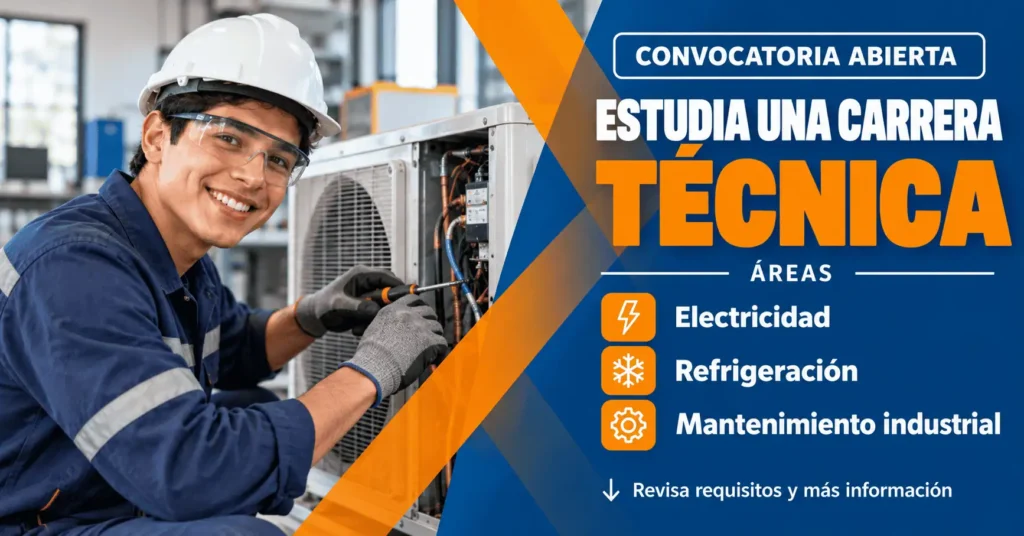 Cursos técnicos para electricidad, refrigeración y mantenimiento